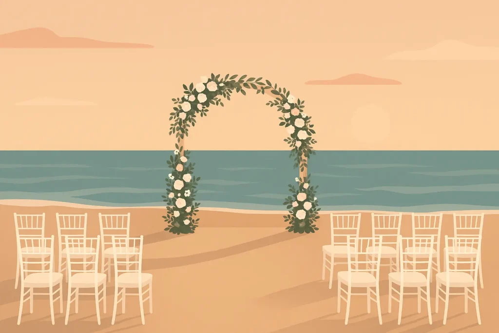 Cyprus wedding venue overlooking Mediterranean sea