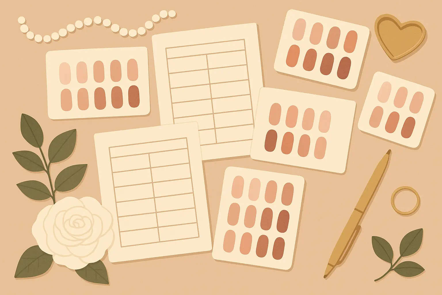 Professional wedding nail coordination services