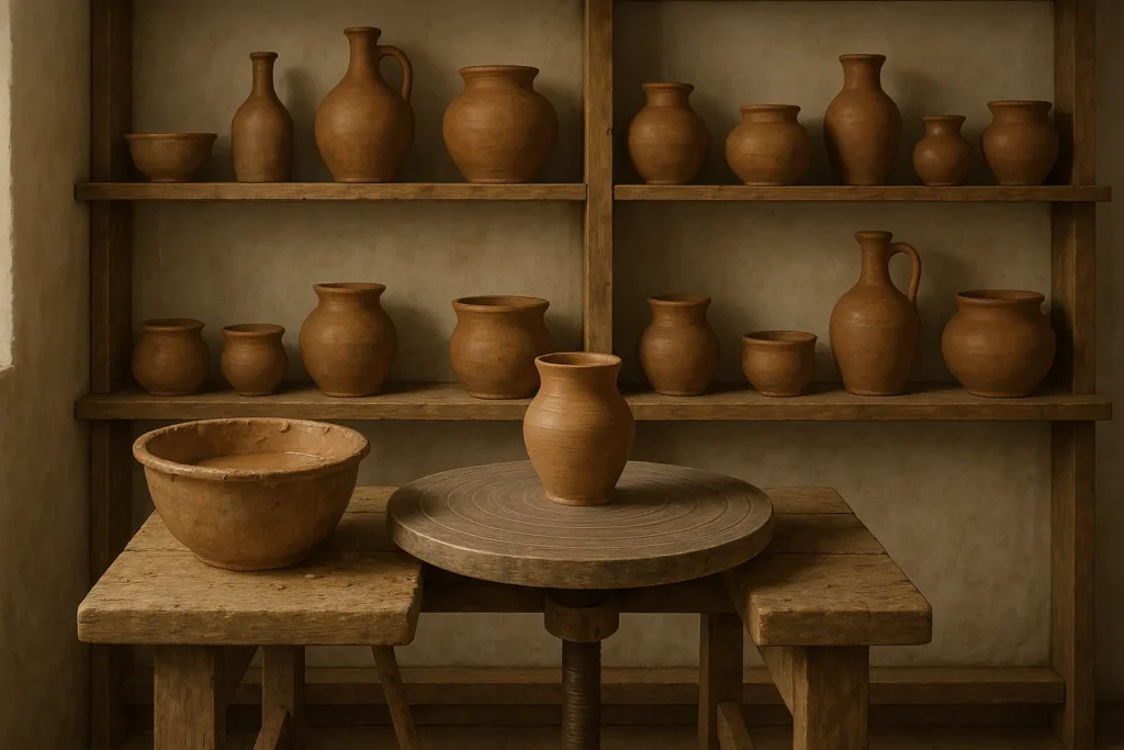 Local artisan demonstrating traditional pottery techniques in Asheville studio
