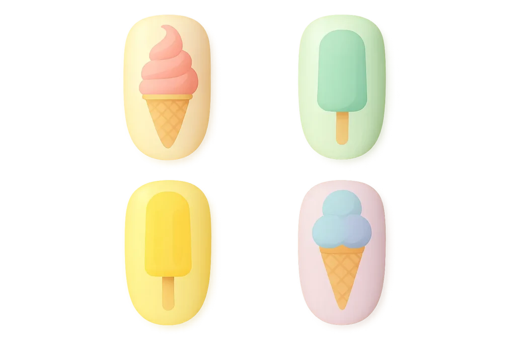 Ice cream nail designs showcase