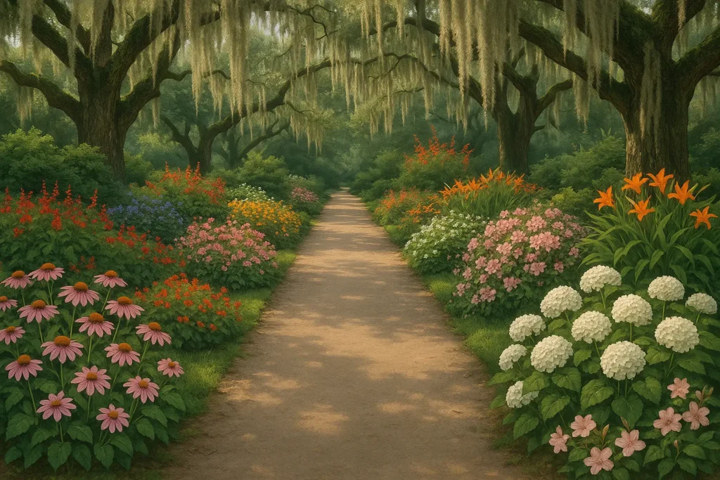 Peaceful park setting for wellness activities