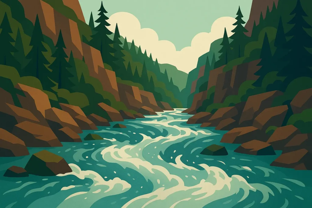 Whitewater rafting adventure on Montana's pristine wilderness rivers with dramatic mountain scenery