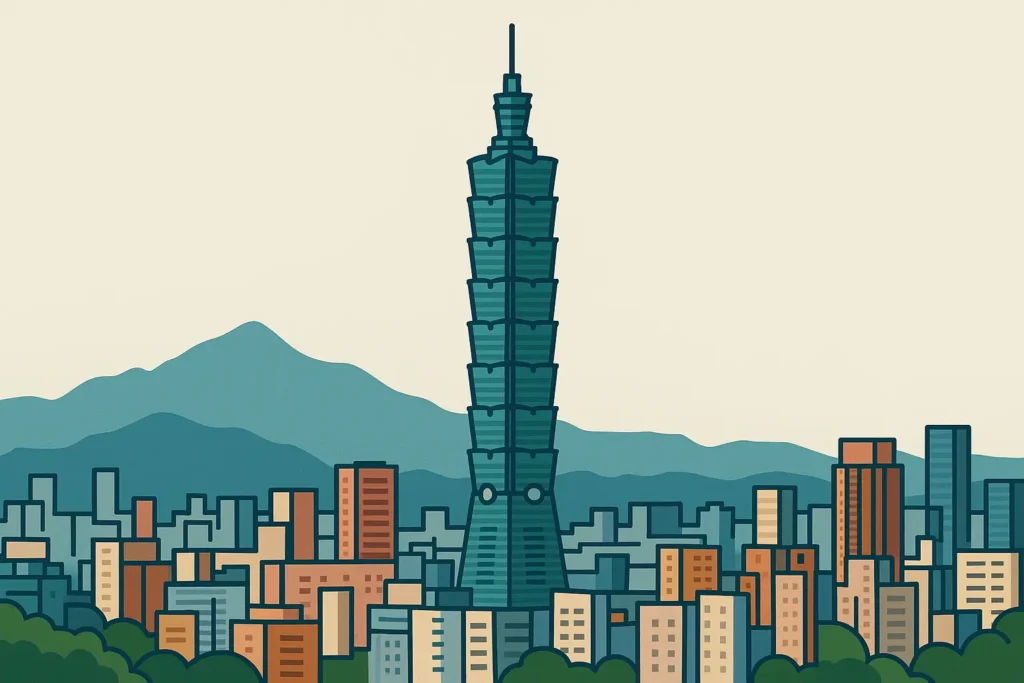 Taipei 101 and city skyline