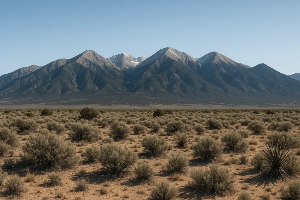Santa Fe mountain hiking trails with desert landscape