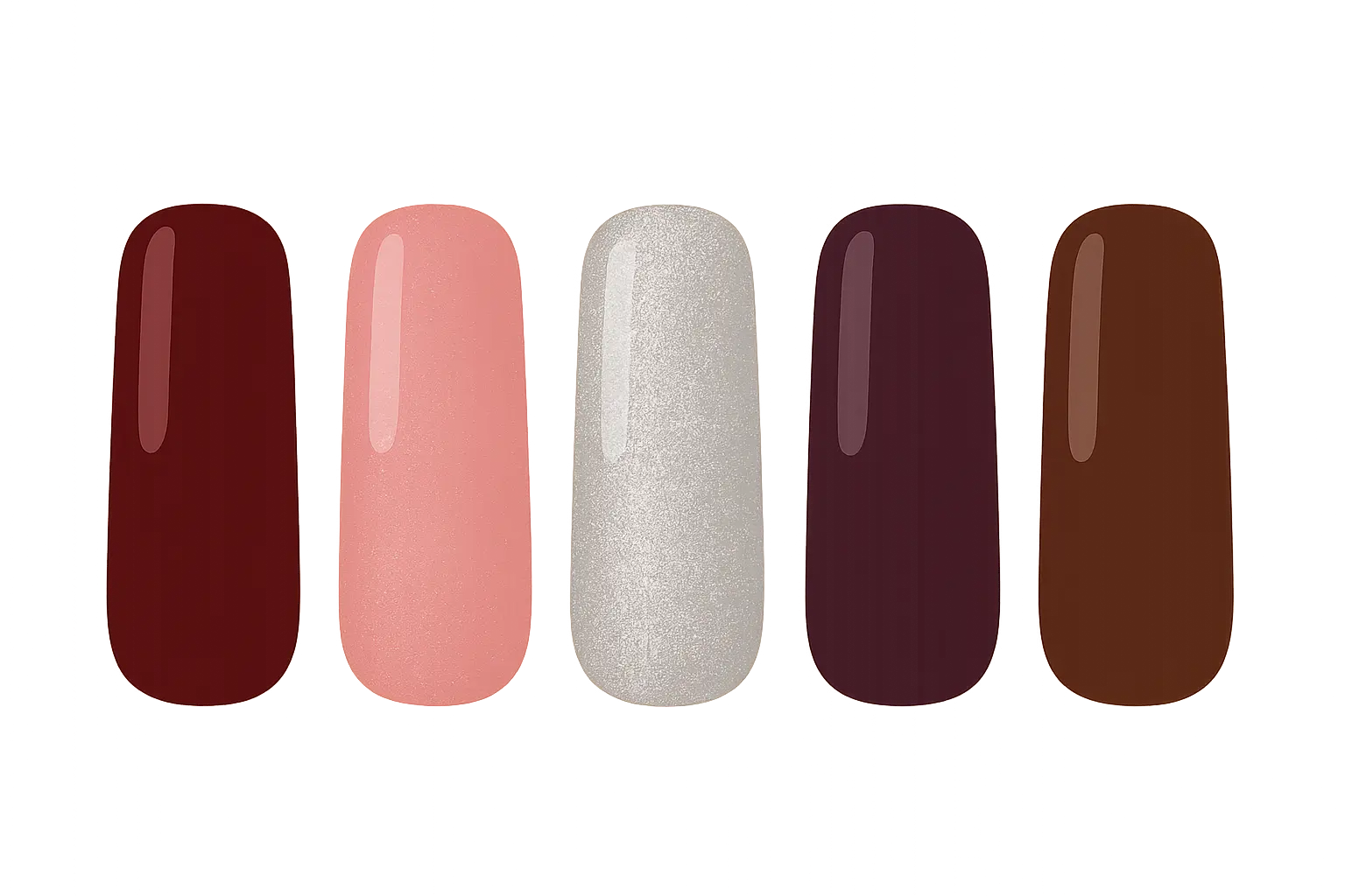 Classic 90s nail colors showcase
