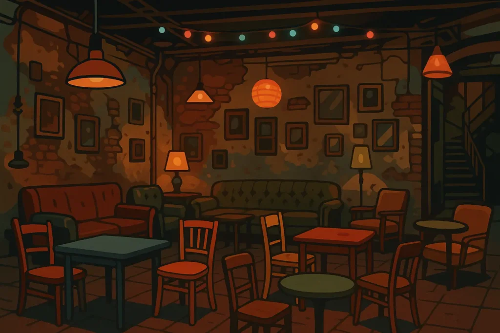 Budapest nightlife scene with ruin pubs and river parties