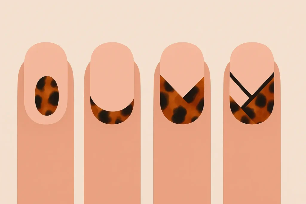 Minimalist tortoise shell nail designs with subtle patterns