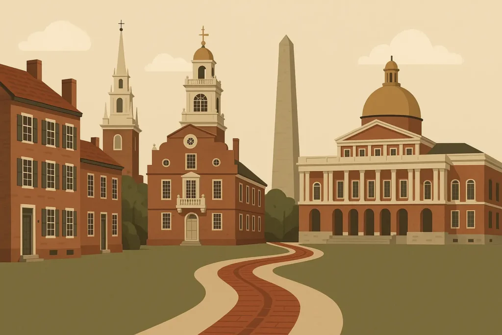 Historic Boston Freedom Trail landmarks