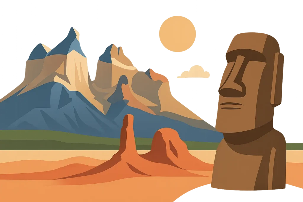 Classic Chile highlights destinations map