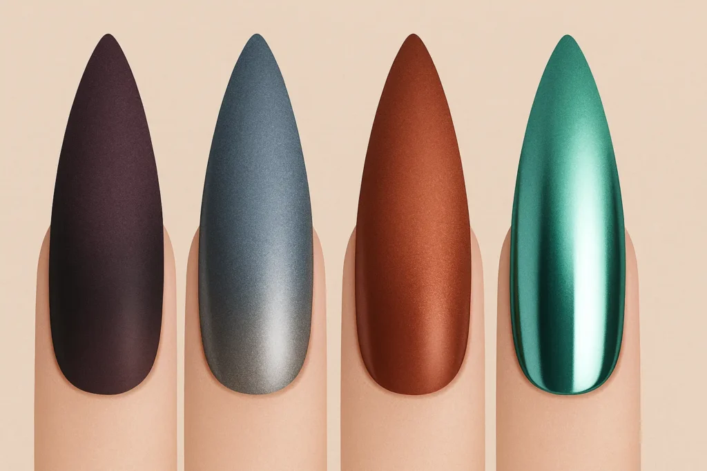 Textured and special effects fall ombre nails