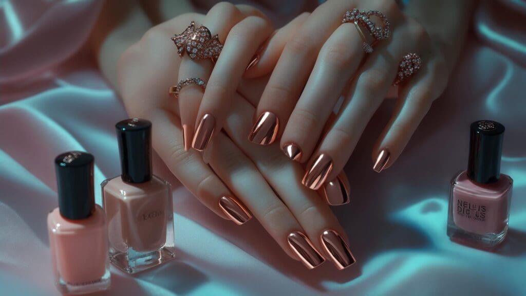 rose gold nails