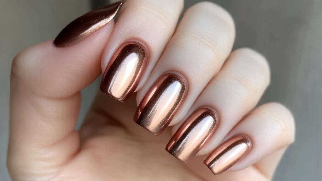 rose gold ombre nails