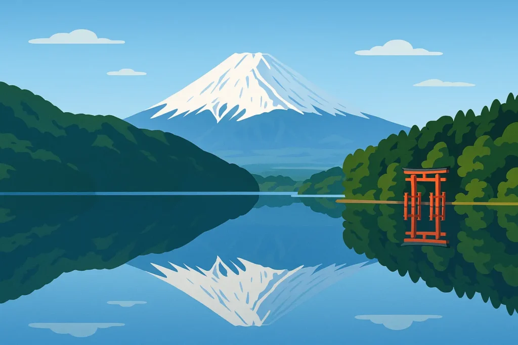 Mount Fuji view from Hakone with seasonal weather variations