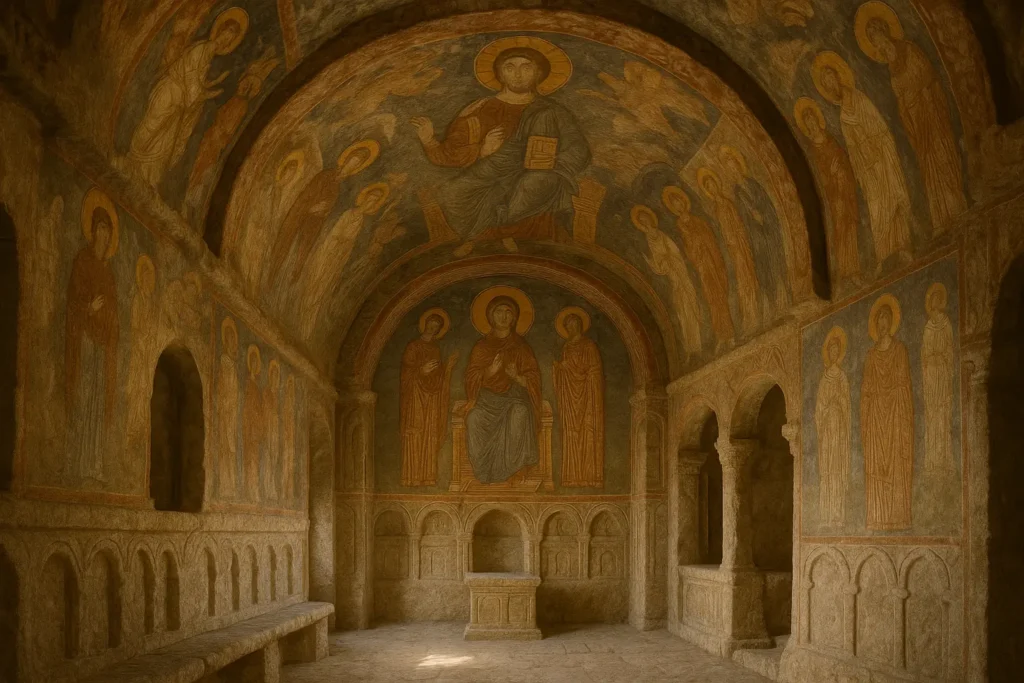 Byzantine cave church frescoes Cappadocia religious art