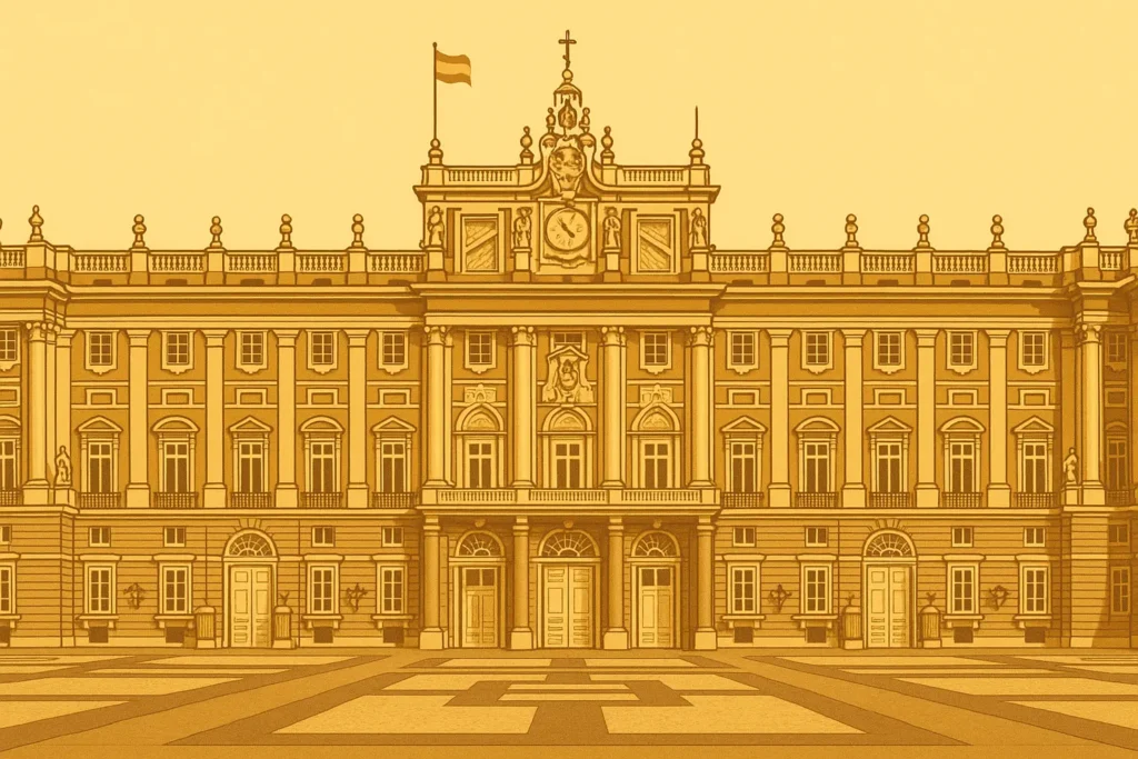 Madrid royal palace and historic architecture