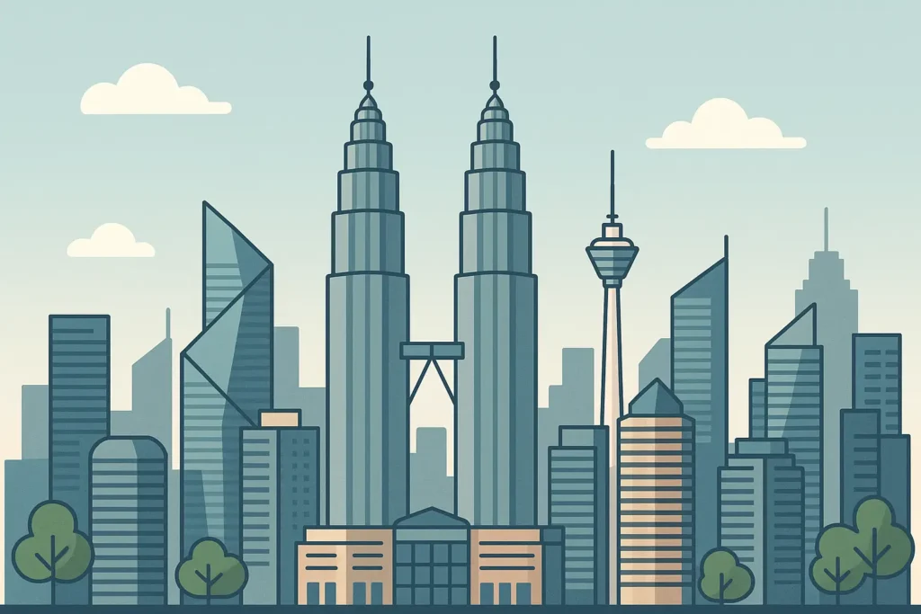 Malaysia's iconic Petronas Towers and city skyline