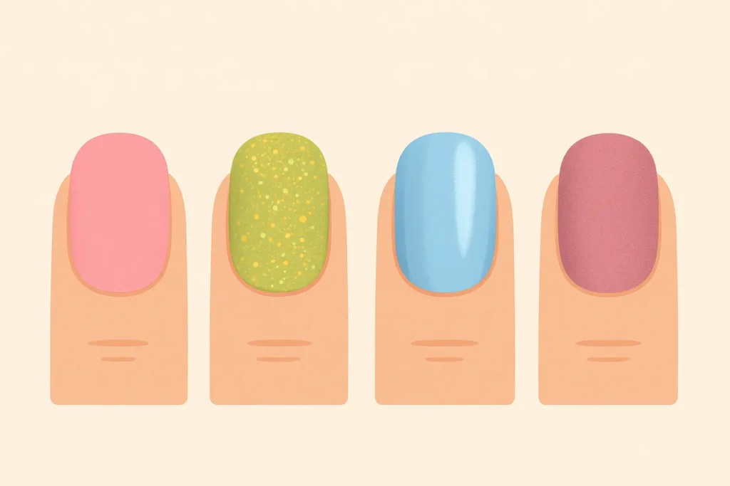 Textured spring nail finishes
