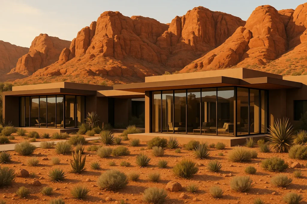 Luxury Utah resort with red rock views