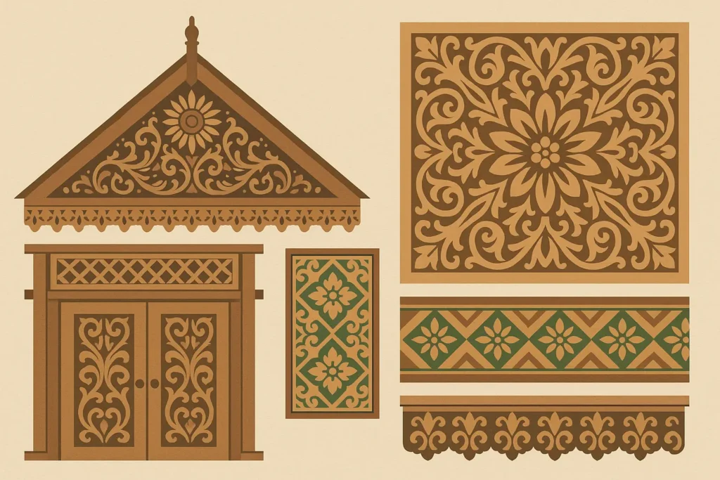 Malaysia heritage trail showing traditional architecture and cultural sites