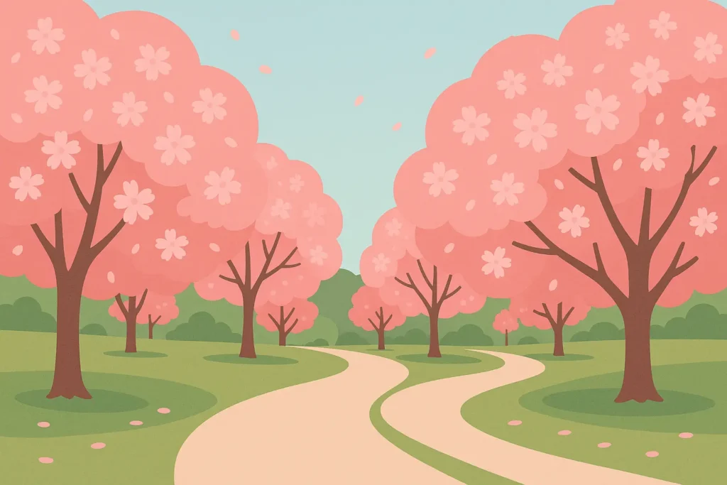 Boston cherry blossoms in spring