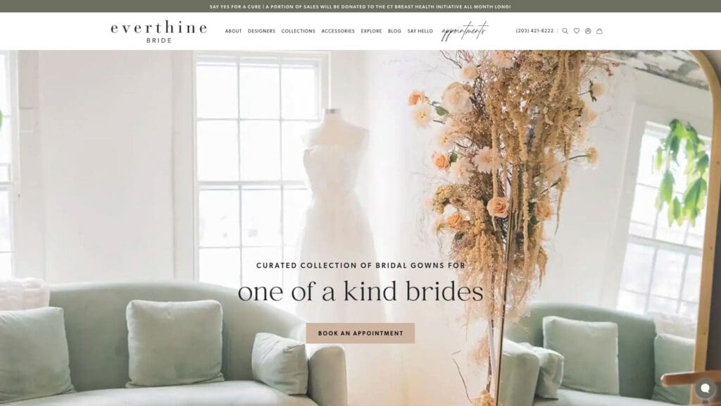 Everthine Bride boutique display