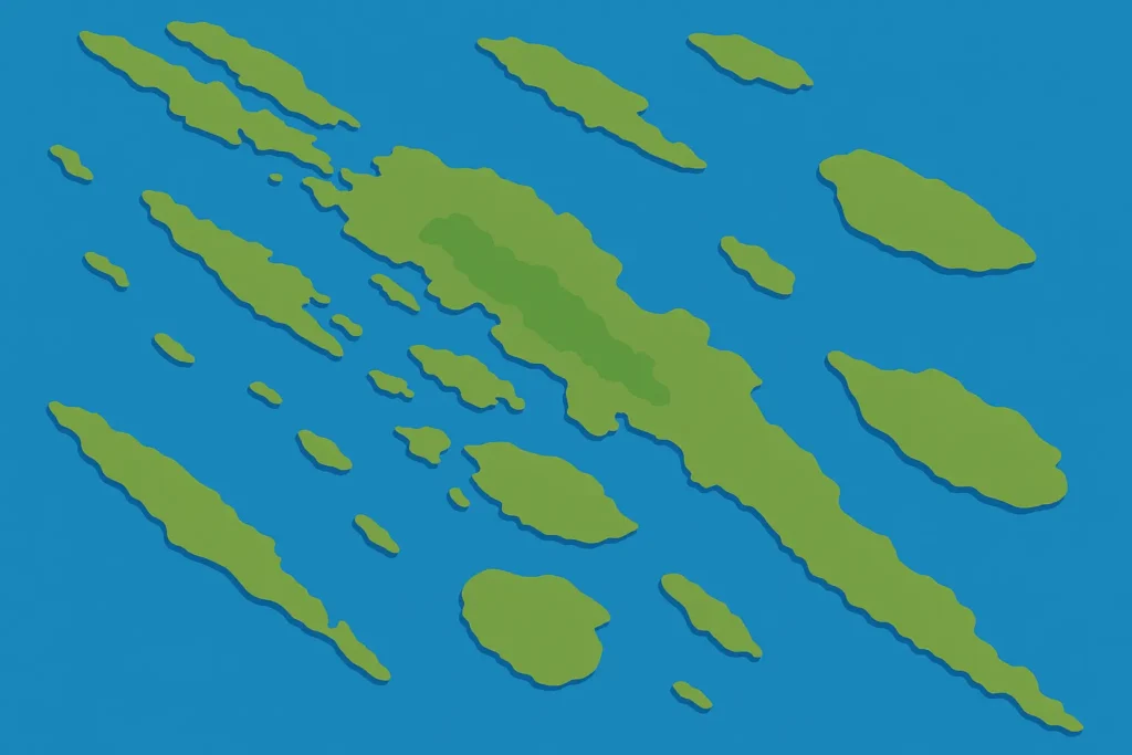 Croatian islands and crystal clear waters