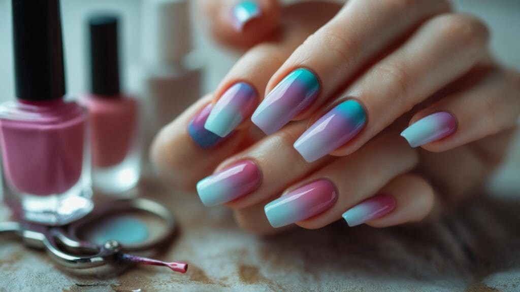 summer ombre nails