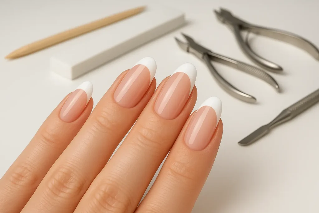 Classic French wedding nail designs