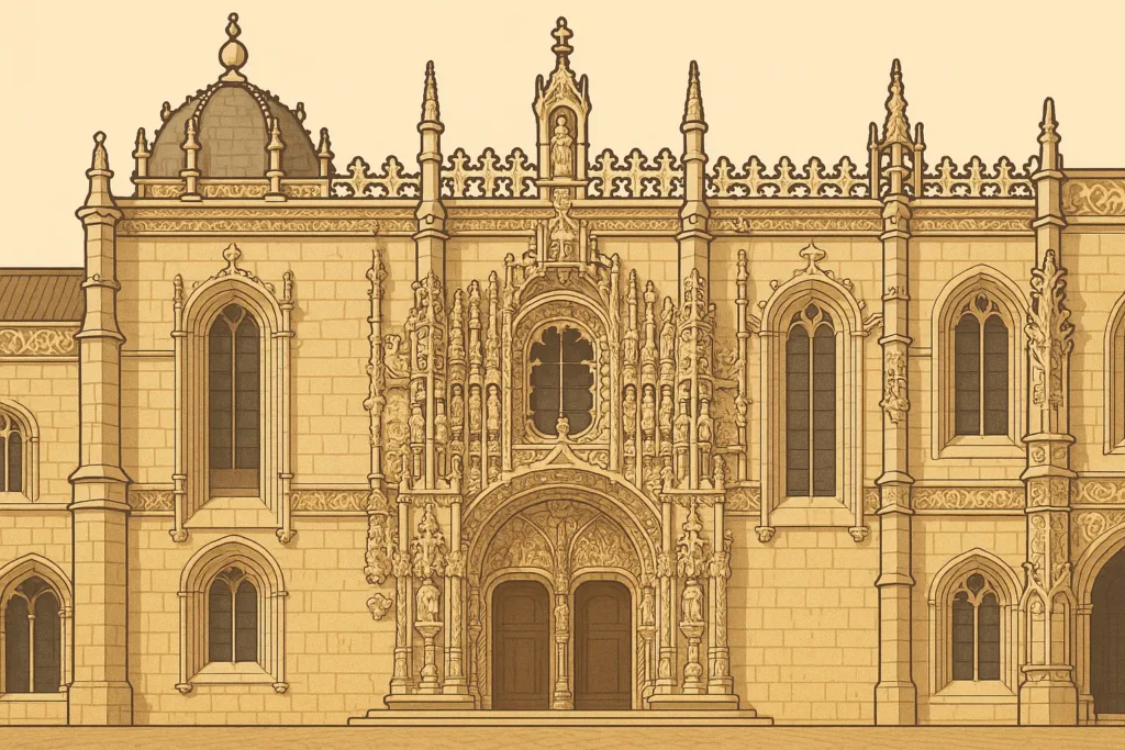 UNESCO World Heritage monastery with ornate Portuguese architecture