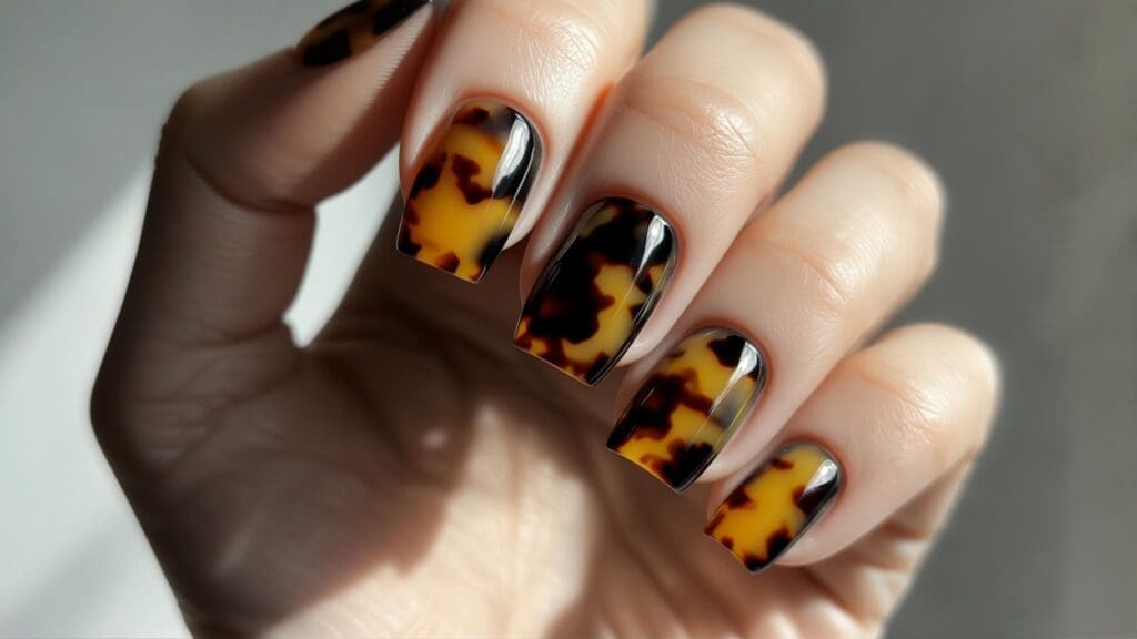 tortoise shell nails