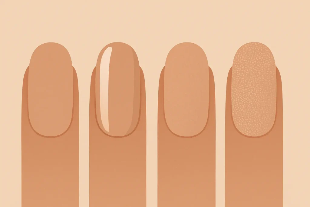 Bold nude nail variations