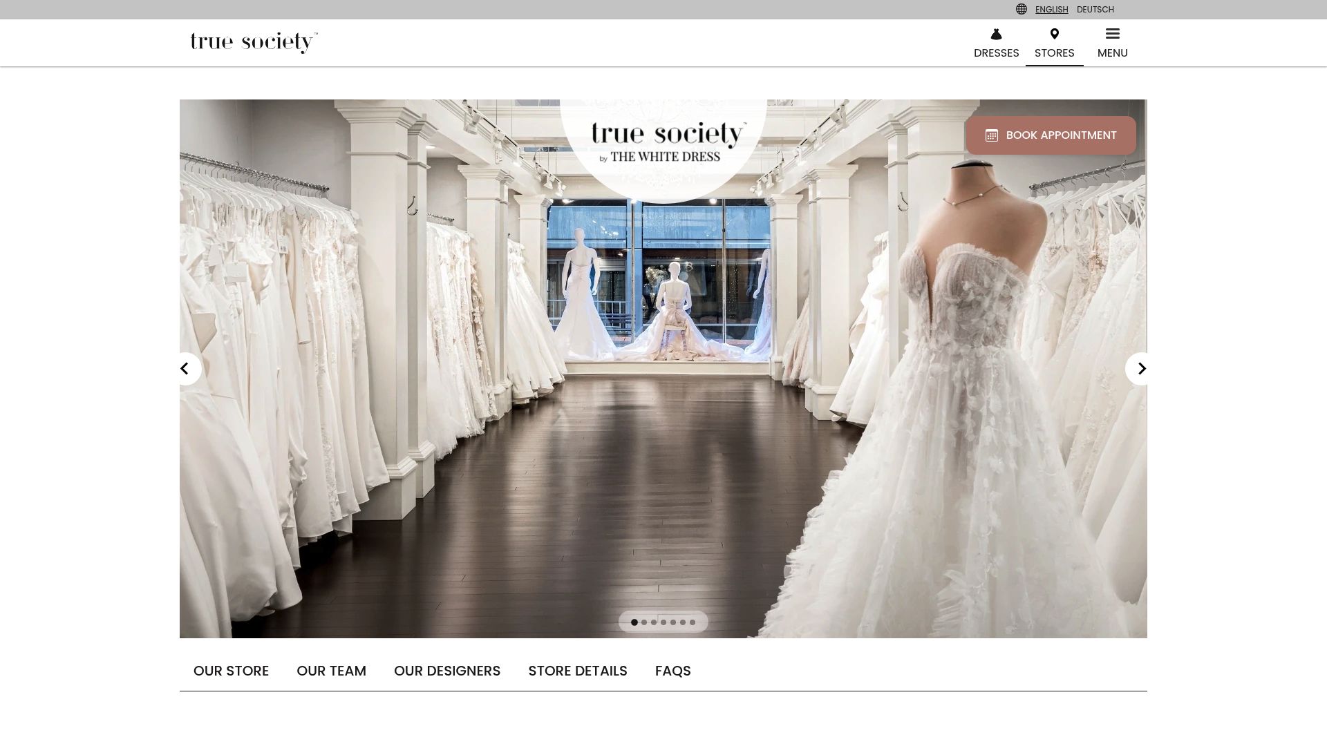 True Society by The White Dress Portland bridal boutique interior