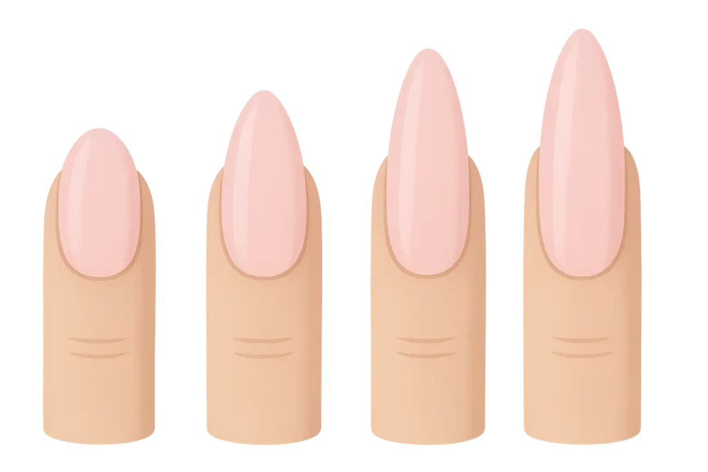 Almond nail shape comparison guide