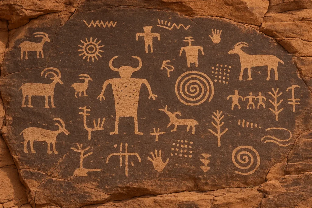 Ancient Native American petroglyphs in Utah
