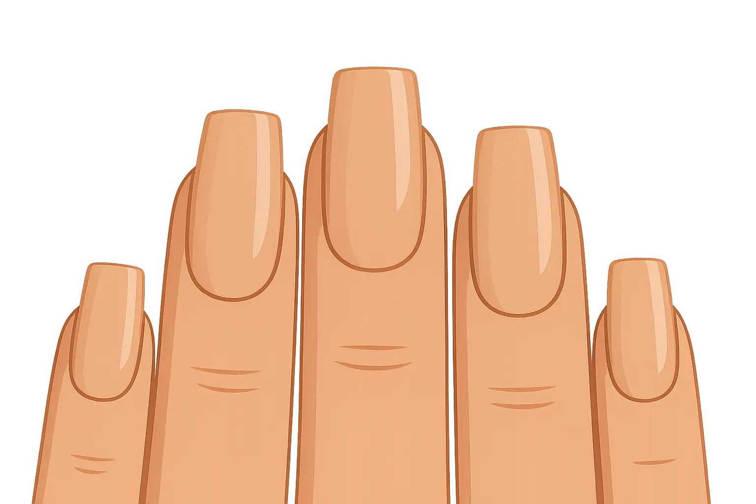 Classic nude tapered square nails