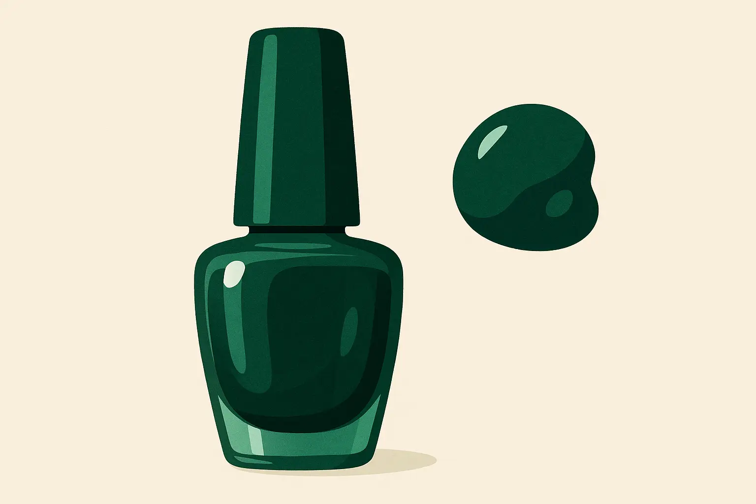 Deep jewel emerald holiday luxury nails