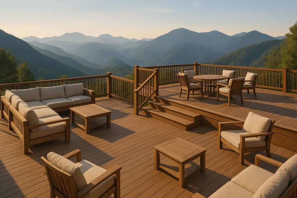 Multi-generational family enjoying outdoor activities in Asheville