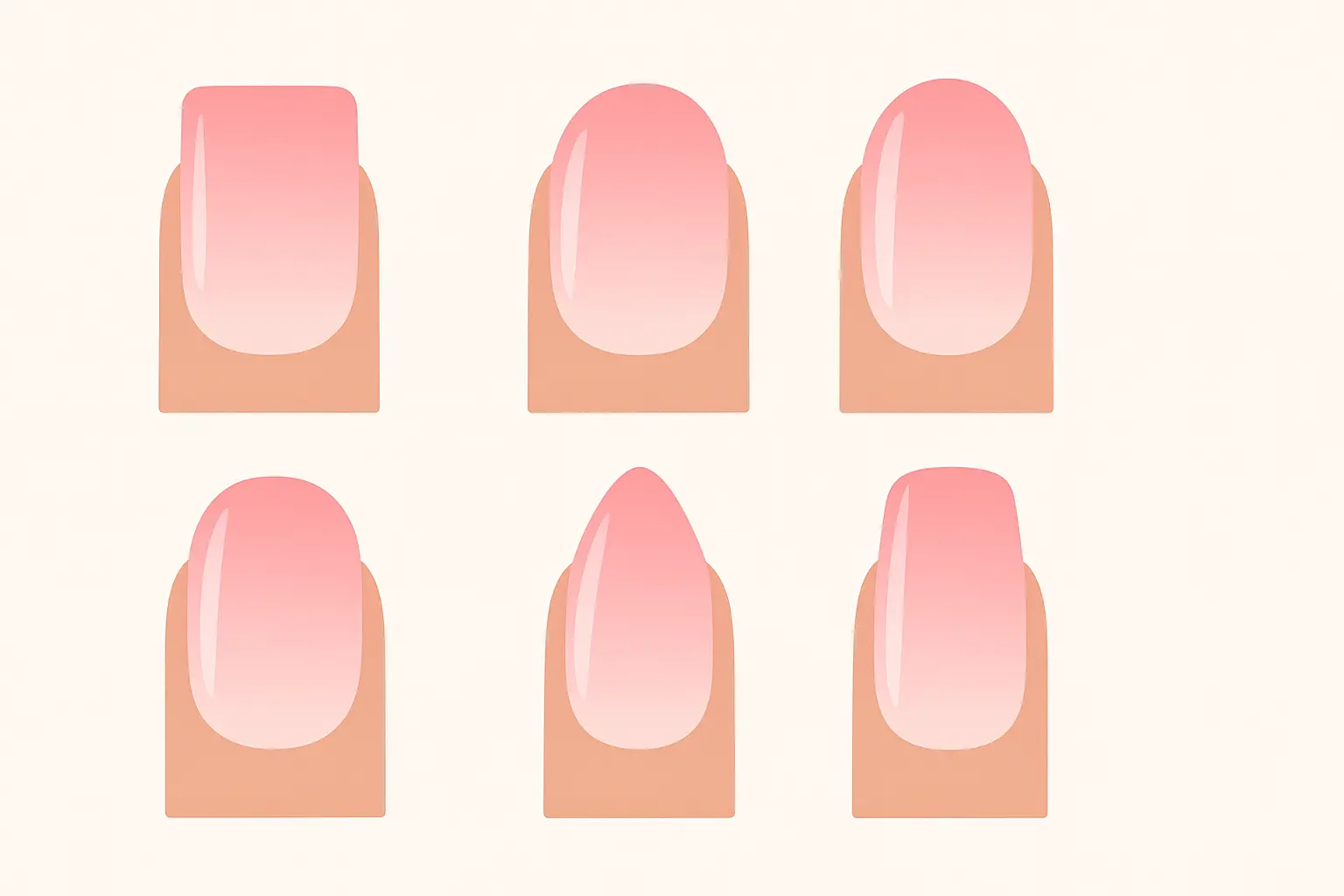 nail length and shape considerations for ombre