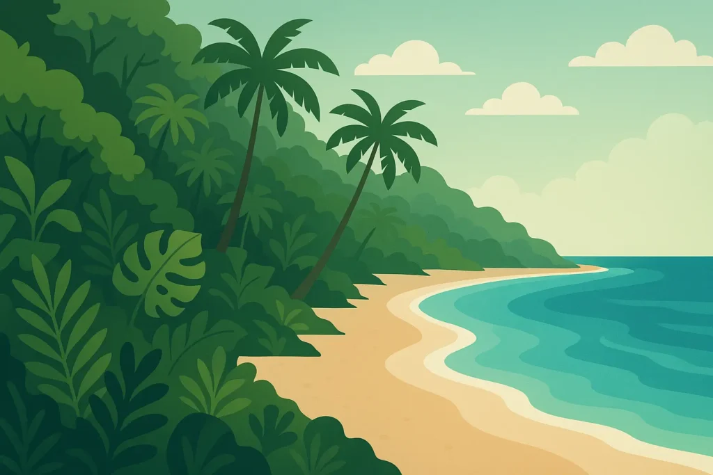 Daintree Rainforest meeting the Great Barrier Reef at Cape Tribulation