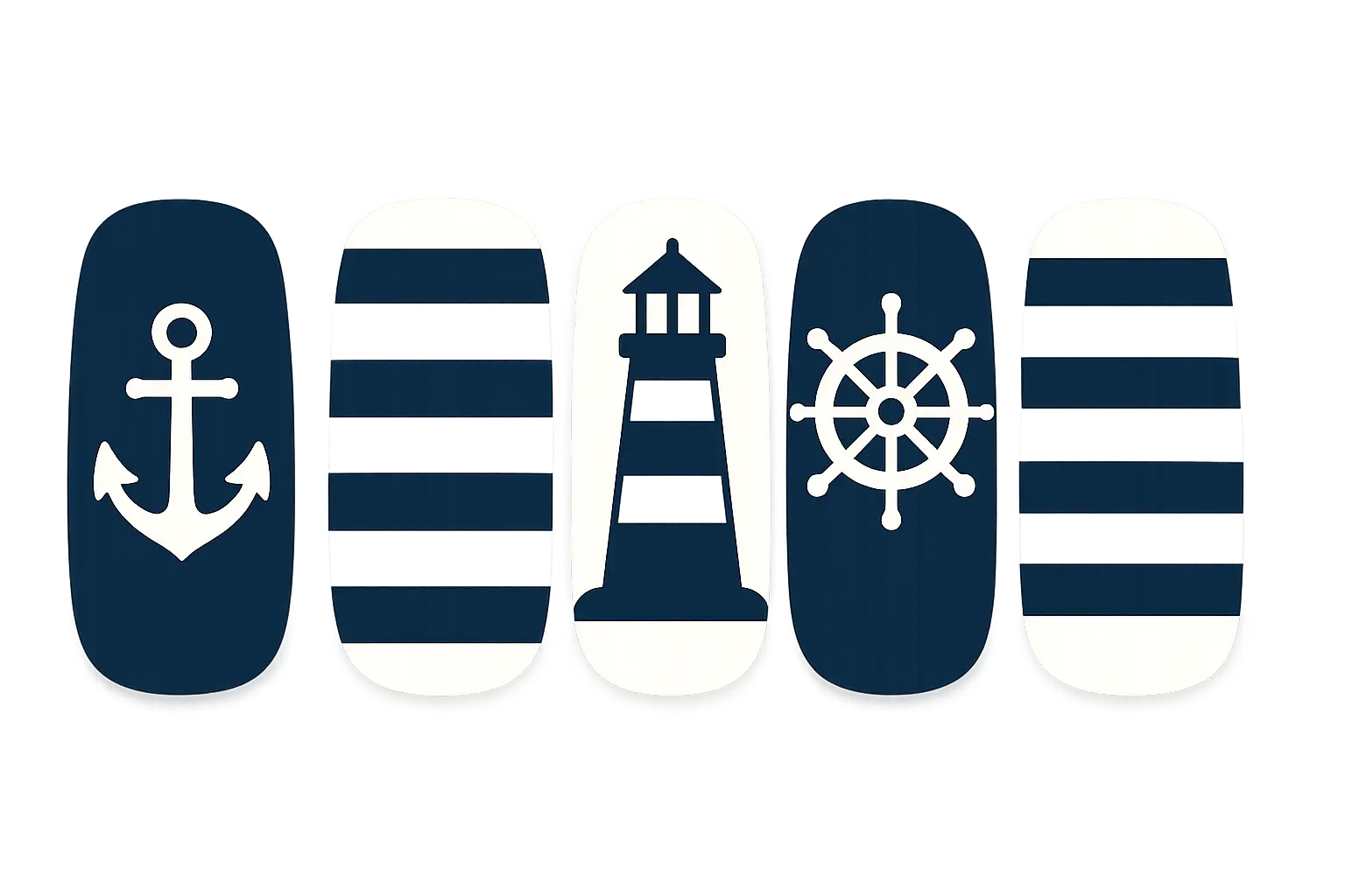Nautical themed ocean nail designs