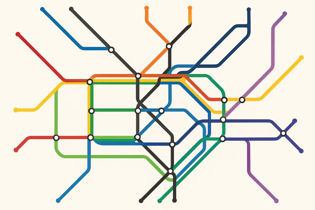 London underground tube map and transport system