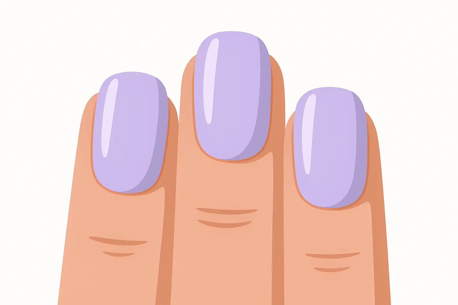Soft lavender pastel nails
