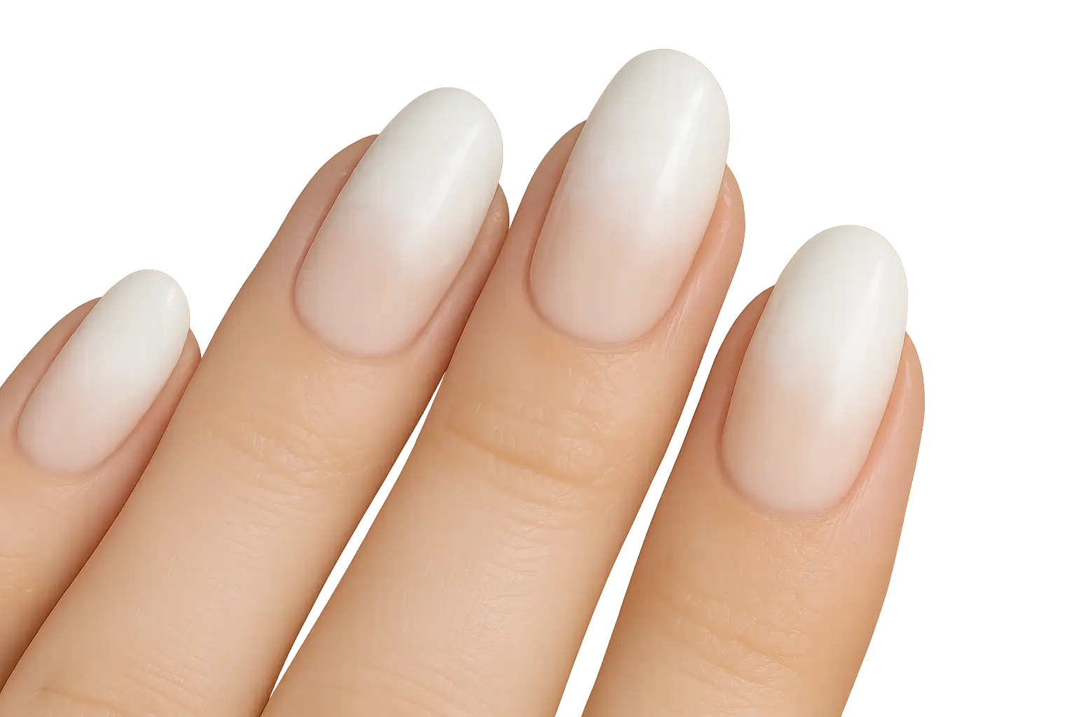 Classic white cloud nail designs