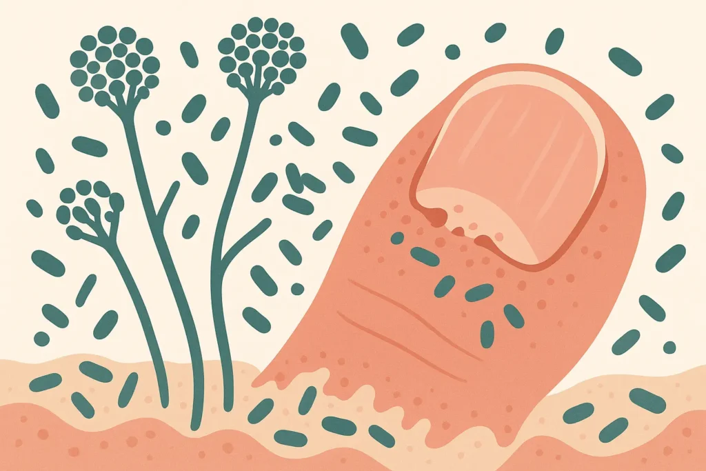 Infectious black toenail conditions comparison