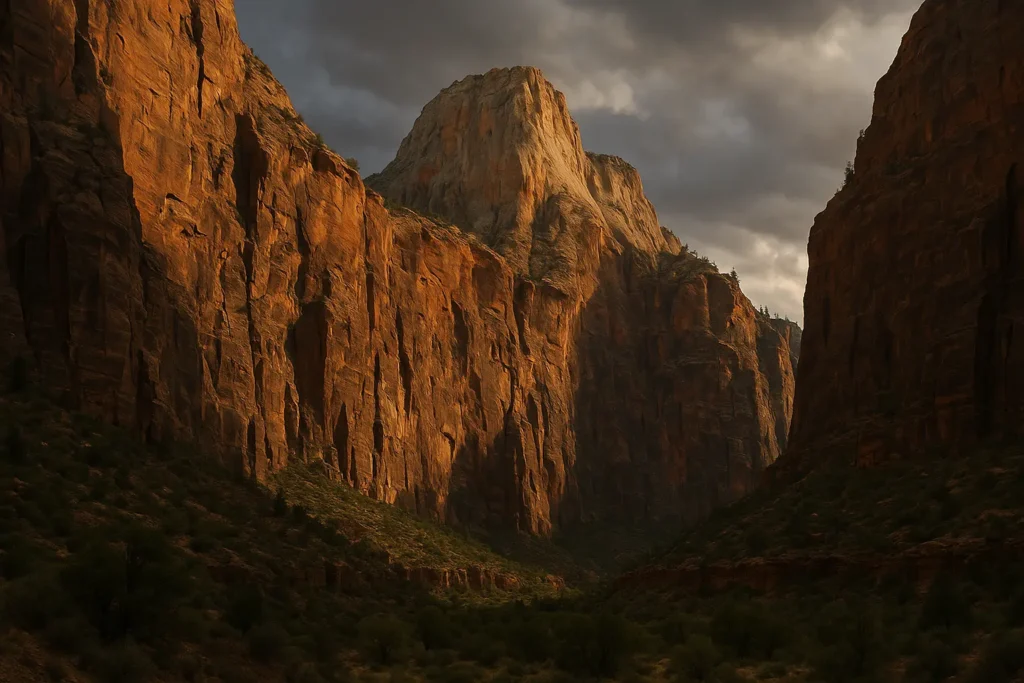 Zion National Park canyon walls and hiking trails