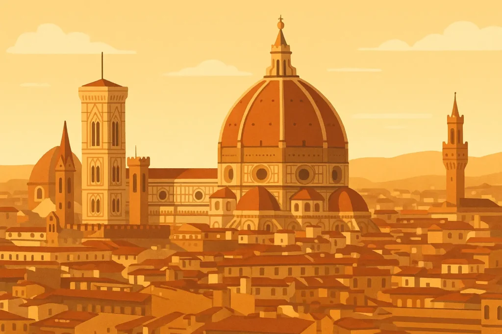 Florence Duomo cathedral dome and historic architecture