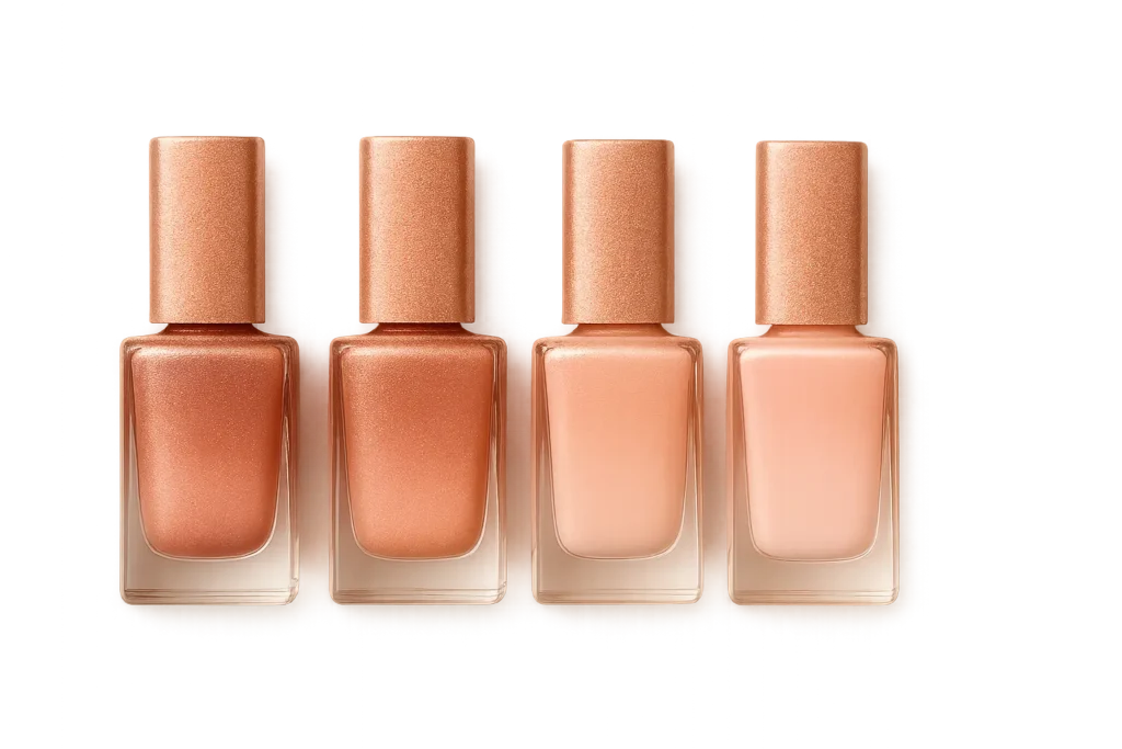 Rose gold ombre nails design showcase