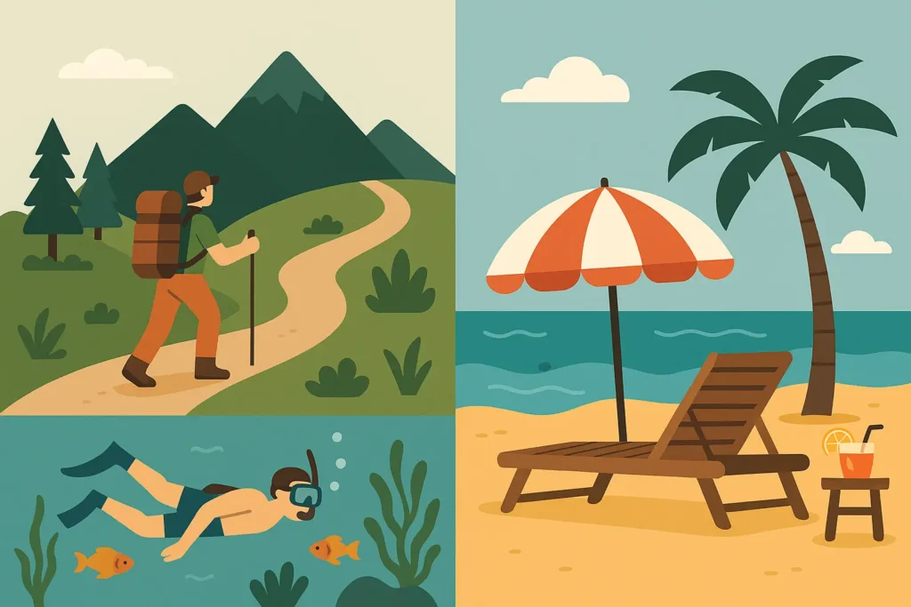 Hawaii travelers enjoying beach activities