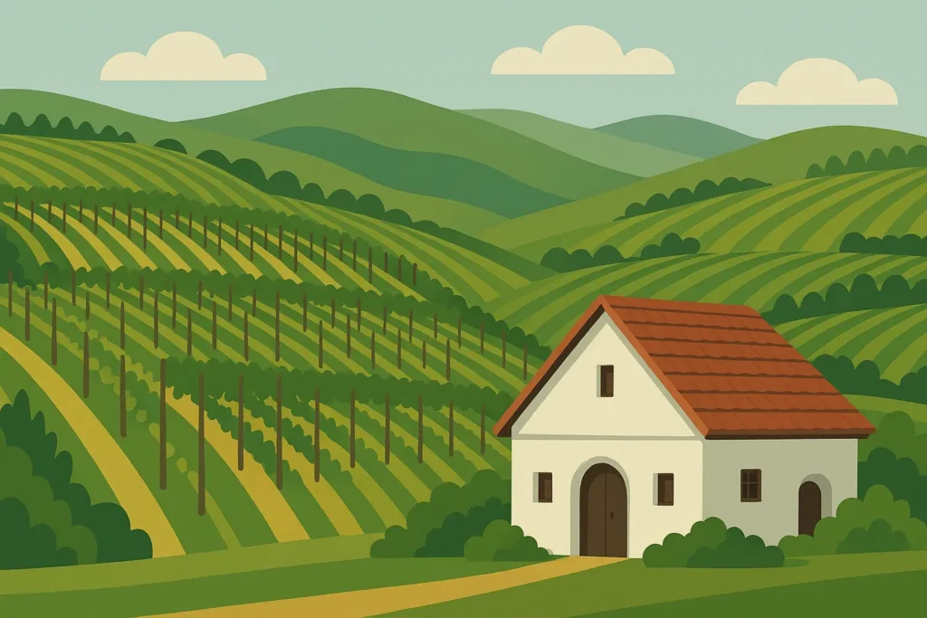 Austrian wine country vineyard landscape