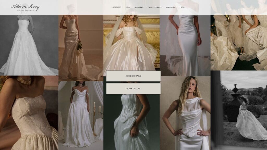 Alice in Ivory classic bridal salon